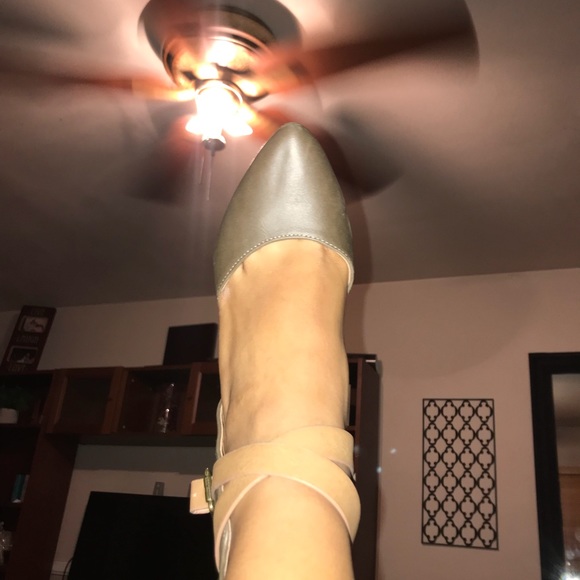 Olive green high heels - Picture 6 of 8